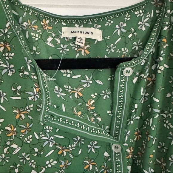 Max Studio Green Floral Midi Dress - Picture 2 of 2